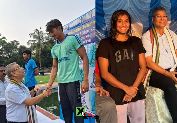রাজ্য সাঁতার চ্যাম্পিয়নশিপে রেকর্ড গড়ে নজর কাড়লেন সৌগত ও সৌবৃতি